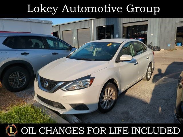 2018 Nissan Sentra SV in Aspen White — front three-quarter view